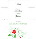 Customized Flowers Rectangle Wine Wedding Label 3.5x3.75
